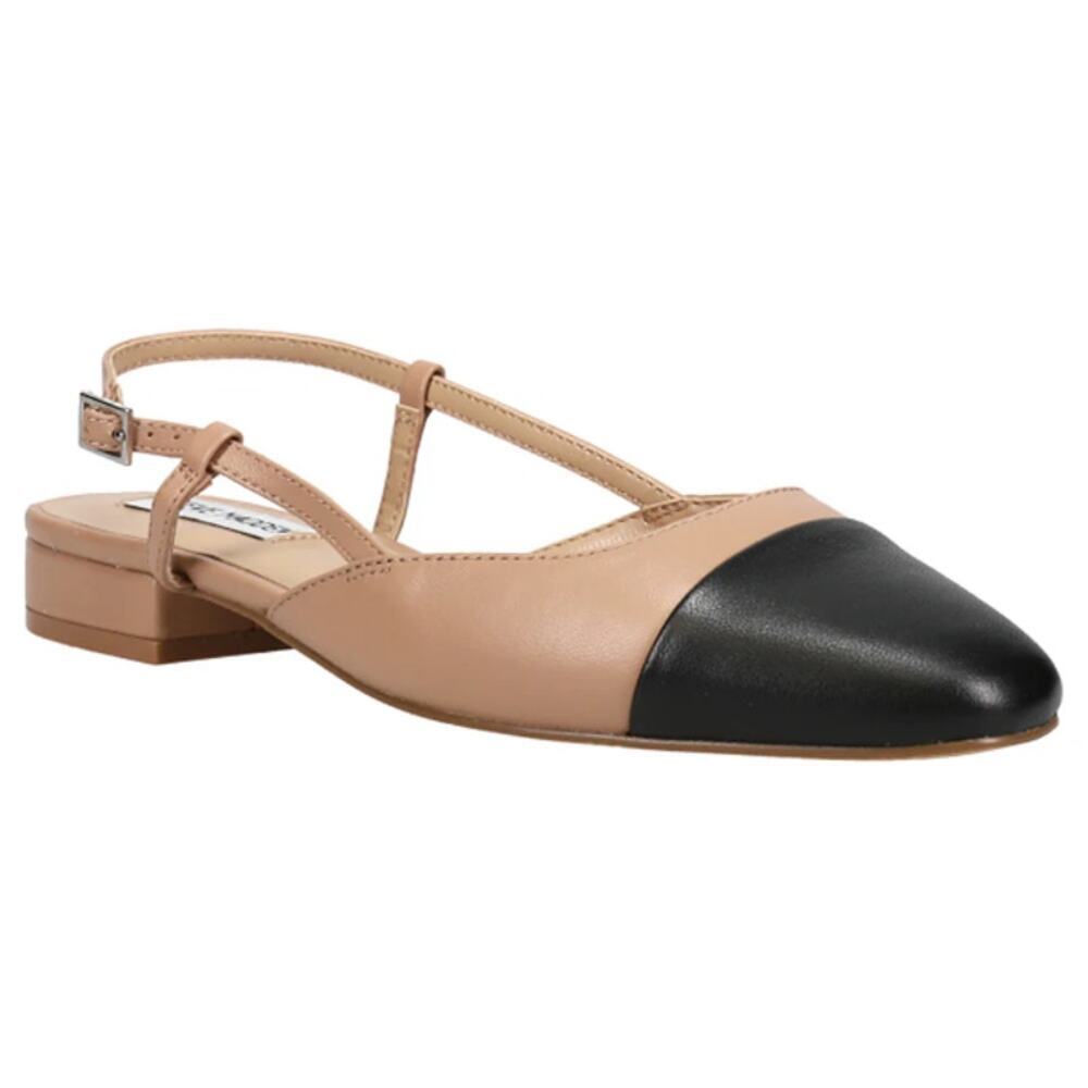 Steve Madden Women's Beige Belinda Sling Back Flat Sandals Size 7.5M